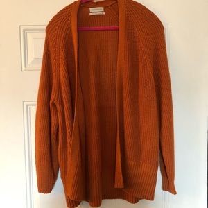 Oversized Burnt Orange Cardigan